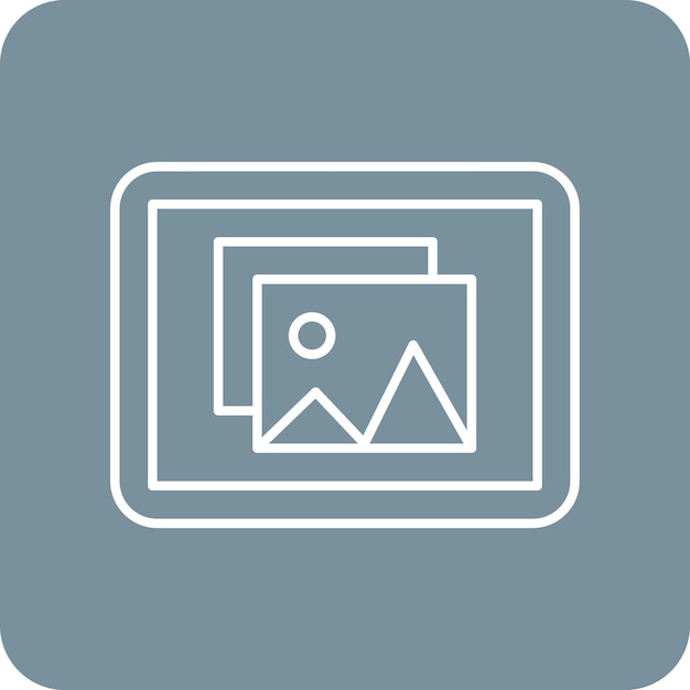 El icono vectorial de la galería se puede usar para el conjunto de iconos de fotografía