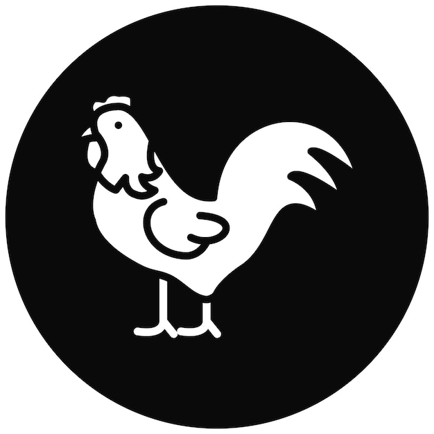 El icono vectorial del gallo se puede usar para el conjunto de iconos de Festa Junina