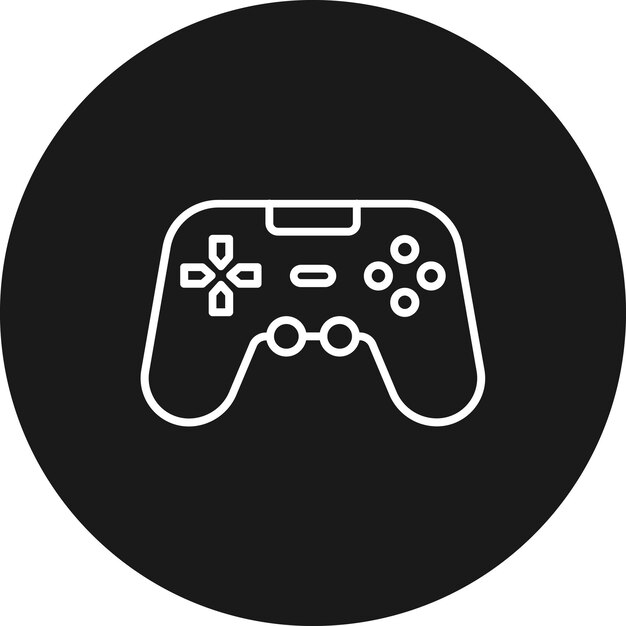 El icono vectorial del Gamepad se puede usar para el conjunto de iconos de computadora y hardware