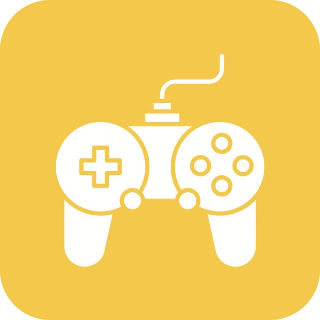 El icono vectorial del gamepad se puede usar para el conjunto de iconos de juegos en línea