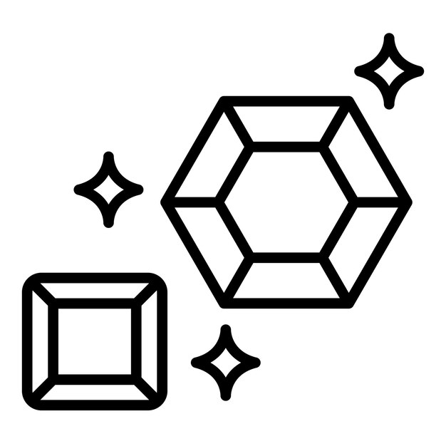 El icono vectorial de gemas se puede usar para el conjunto de iconos de cuentos de hadas
