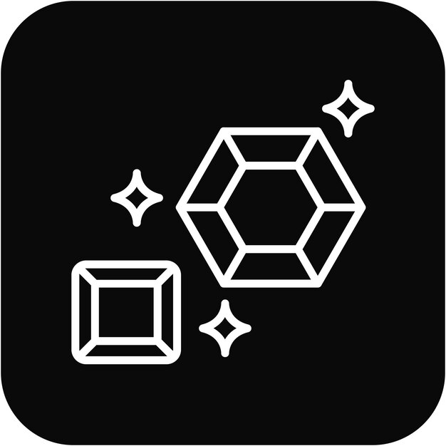 El icono vectorial de gemas se puede usar para el conjunto de iconos de cuentos de hadas