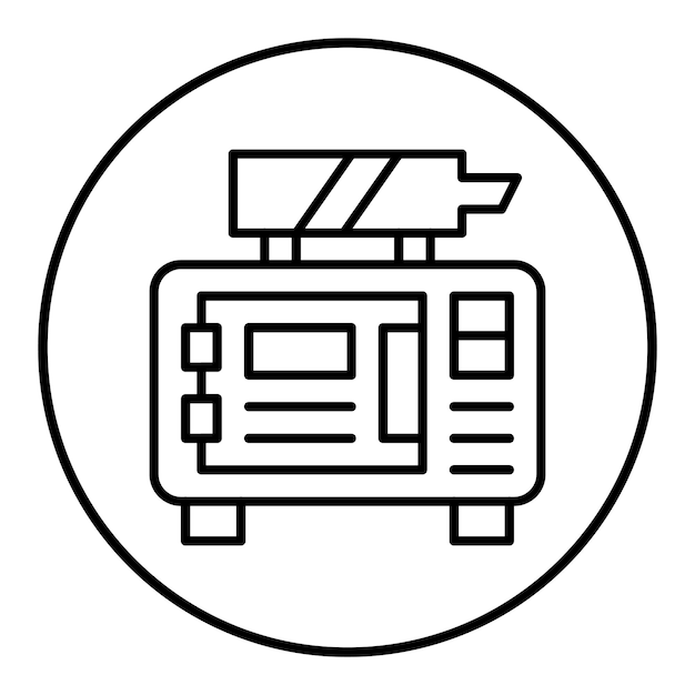 El icono vectorial del generador ecológico se puede utilizar para el conjunto de iconos de energía sostenible