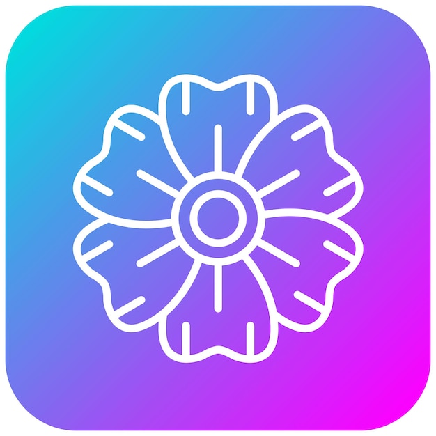 El icono vectorial de geranio se puede usar para el conjunto de iconos de flores