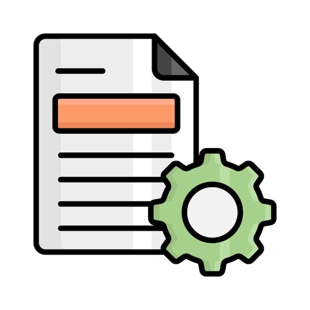 Icono vectorial de gestión de contenido en estilo de moda
