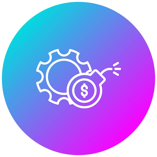 El icono vectorial de gestión de deudas se puede utilizar para el conjunto de iconos de préstamos