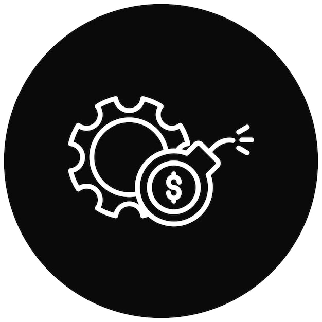 El icono vectorial de gestión de deudas se puede utilizar para el conjunto de iconos de préstamos