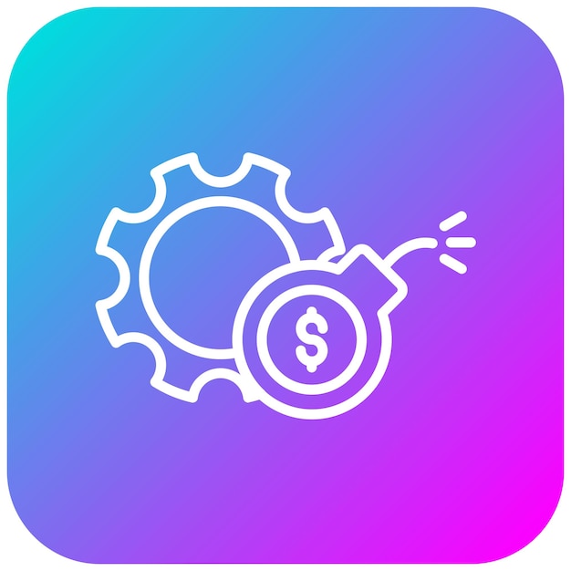 El icono vectorial de gestión de deudas se puede utilizar para el conjunto de iconos de préstamos