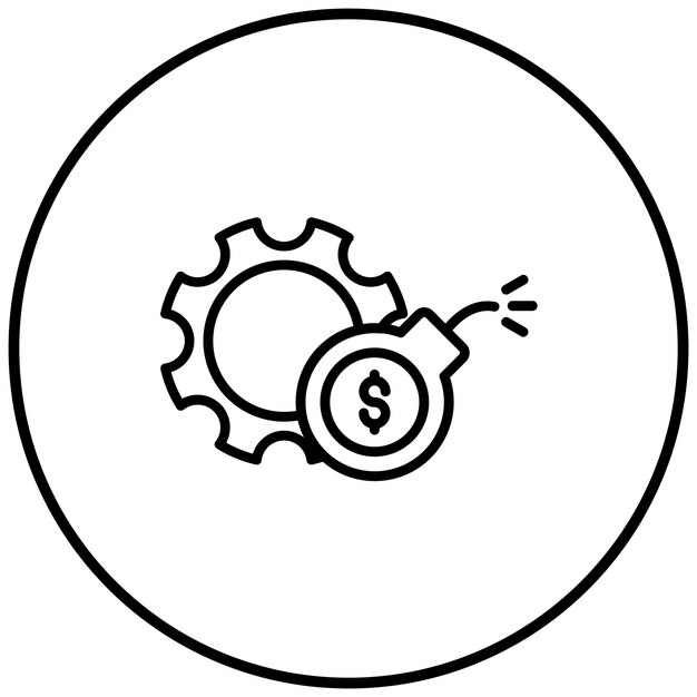 El icono vectorial de gestión de deudas se puede utilizar para el conjunto de iconos de préstamos