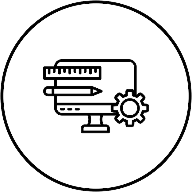 El icono vectorial de gestión de productos se puede utilizar para el conjunto de iconos de programación informática