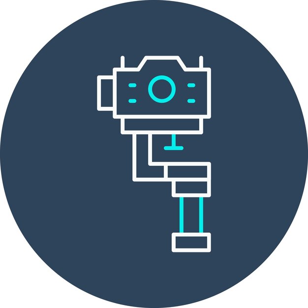 El icono vectorial de Gimbal se puede usar para el conjunto de iconos de fotografía