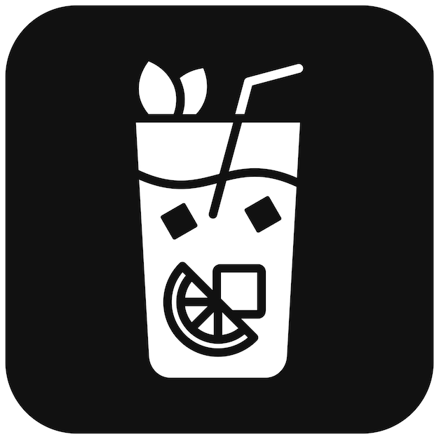 El icono vectorial de Gin Tonic se puede usar para el conjunto de iconos de bebidas
