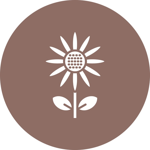 El icono vectorial de girasol se puede usar para el conjunto de iconos del tiempo