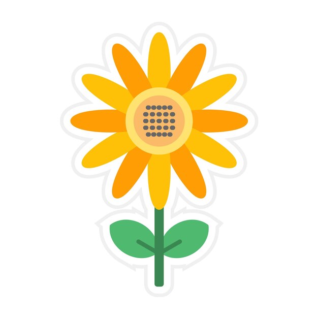 El icono vectorial de girasol se puede usar para el conjunto de iconos del tiempo