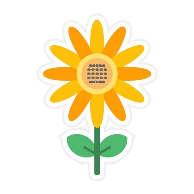 El icono vectorial de girasol se puede usar para el conjunto de iconos del tiempo