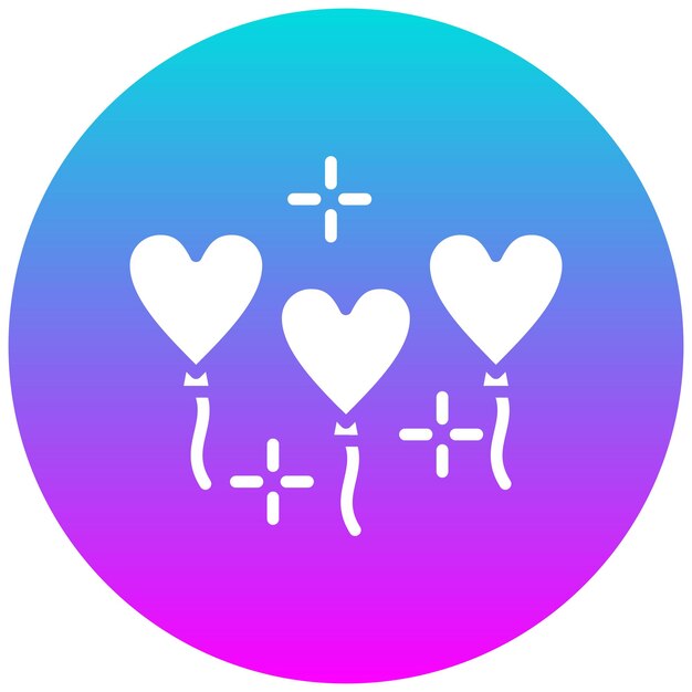 El icono vectorial del globo del corazón se puede usar para el conjunto de iconos de la ducha de bebé