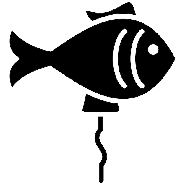 El icono vectorial del globo de pescado se puede usar para el conjunto de iconos de la ducha de bebé