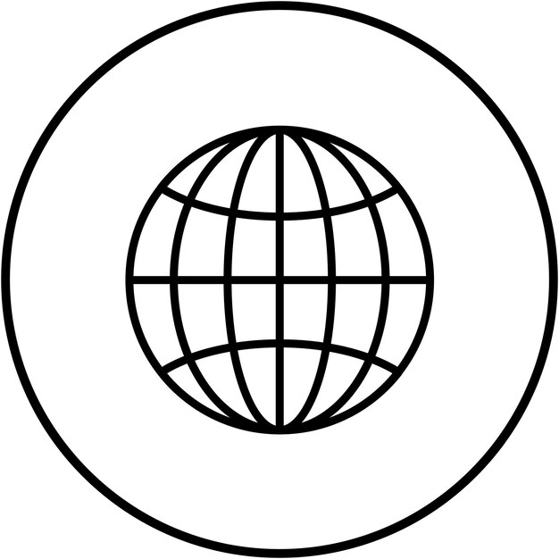 El icono vectorial del globo se puede usar para el conjunto de iconos del Día de la Tierra