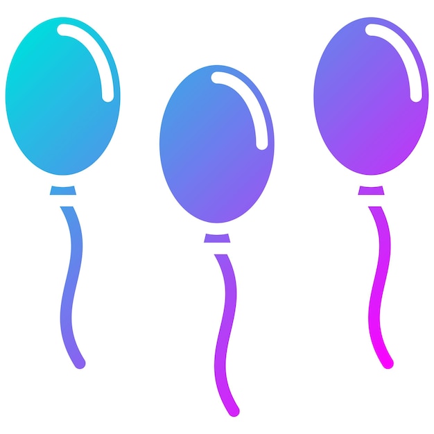 El icono vectorial del globo se puede usar para el conjunto de iconos de la ducha de bebé