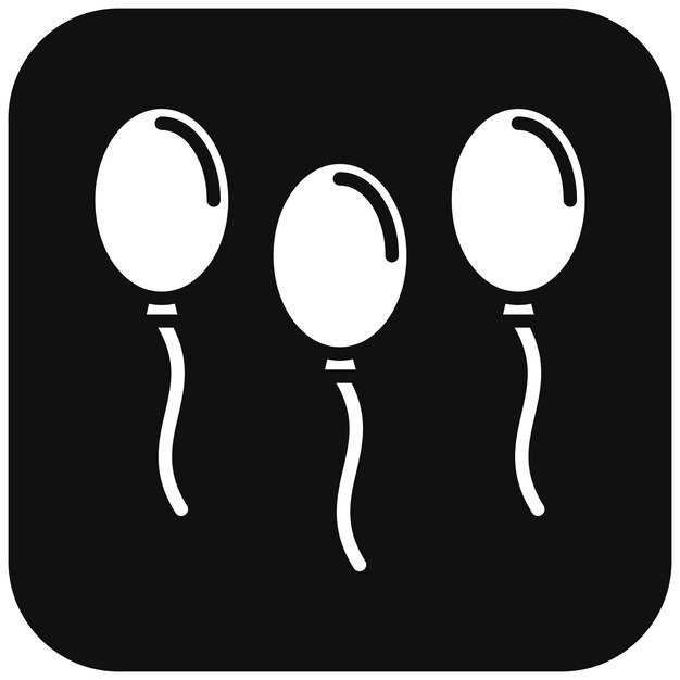 El icono vectorial del globo se puede usar para el conjunto de iconos de la ducha de bebé