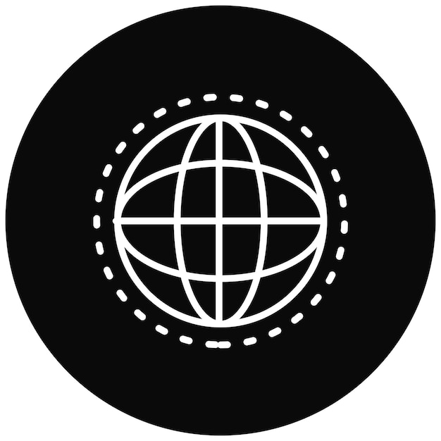 El icono vectorial del globo se puede utilizar para el conjunto de iconos de negocios y recursos humanos