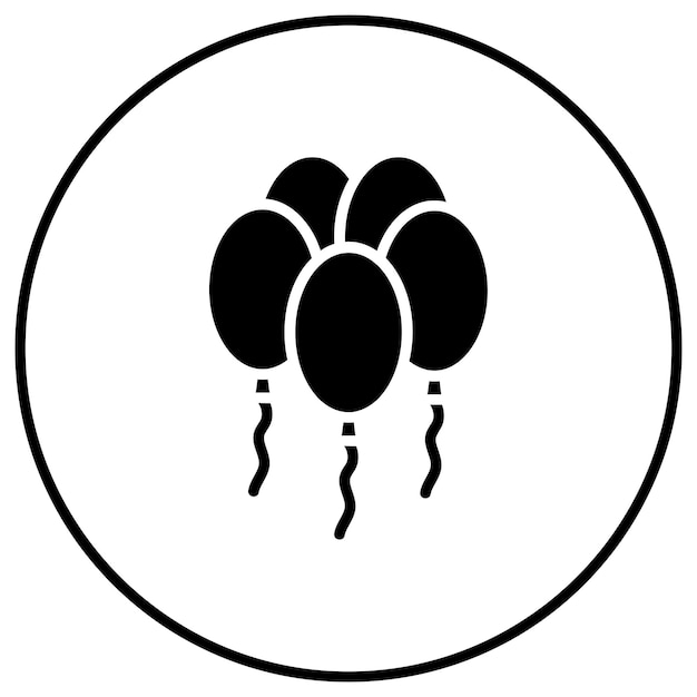 El icono vectorial de globos se puede usar para el conjunto de iconos de entretenimiento