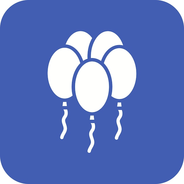 El icono vectorial de globos se puede usar para el conjunto de iconos de entretenimiento