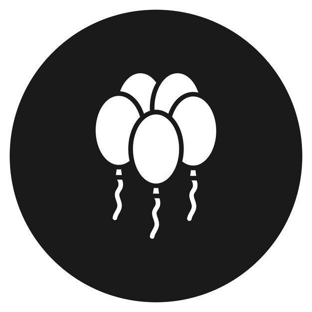 El icono vectorial de globos se puede usar para el conjunto de iconos de entretenimiento