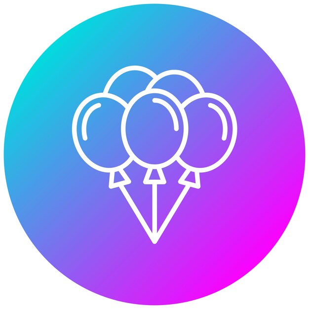 El icono vectorial de globos se puede usar para el conjunto de iconos de Halloween