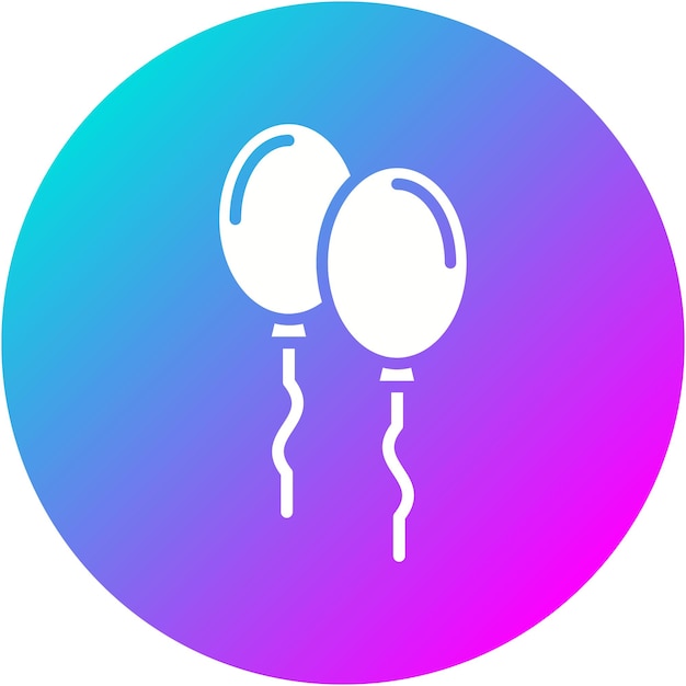 El icono vectorial de globos se puede usar para el conjunto de iconos del jardín de infantes