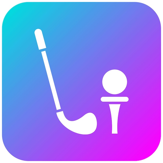 El icono vectorial de golf se puede usar para el conjunto de iconos deportivos