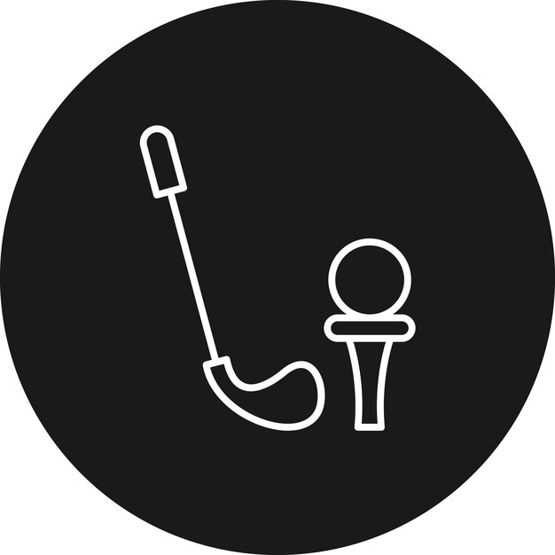 El icono vectorial de golf se puede usar para el conjunto de iconos deportivos