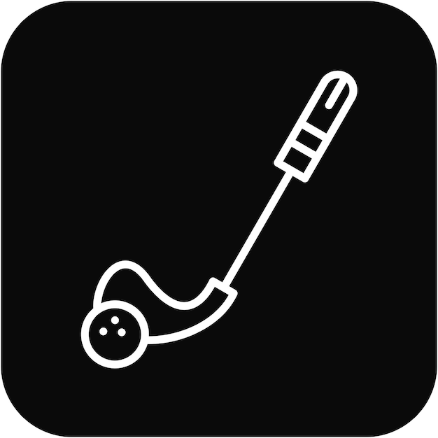 El icono vectorial de golf se puede usar para el conjunto de iconos de golf