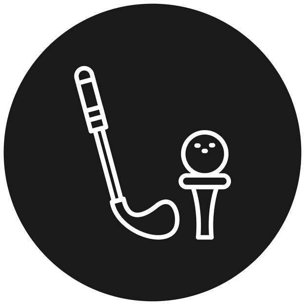 El icono vectorial de golf se puede usar para el conjunto de iconos de los Juegos Olímpicos