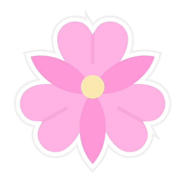 El icono vectorial de la gota de nieve se puede usar para el conjunto de iconos de flores