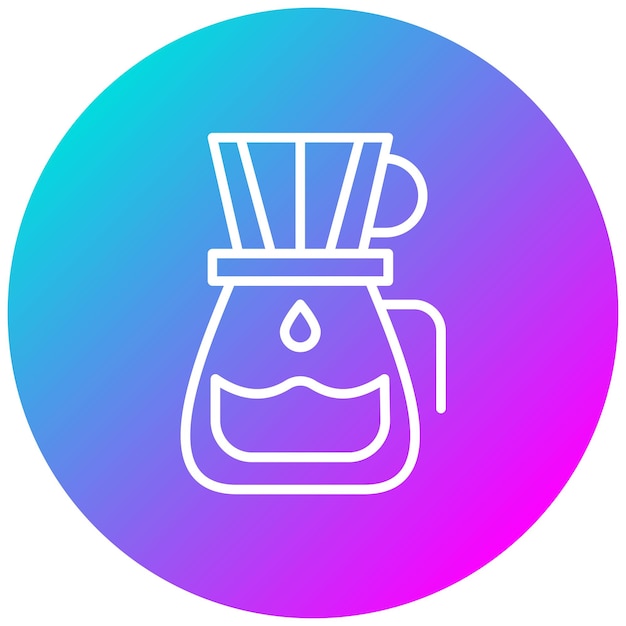 El icono vectorial del goteo de café se puede usar para el conjunto de iconos de la cafetería