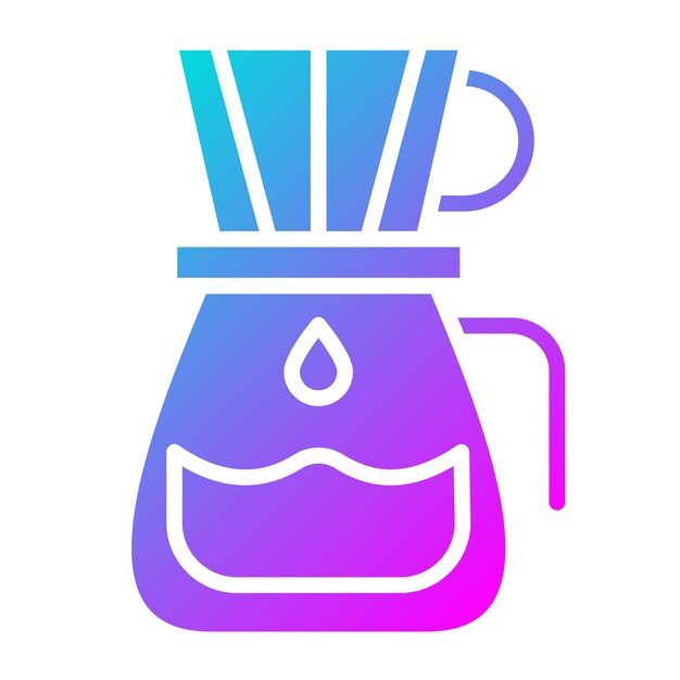 El icono vectorial del goteo de café se puede usar para el conjunto de iconos de la cafetería