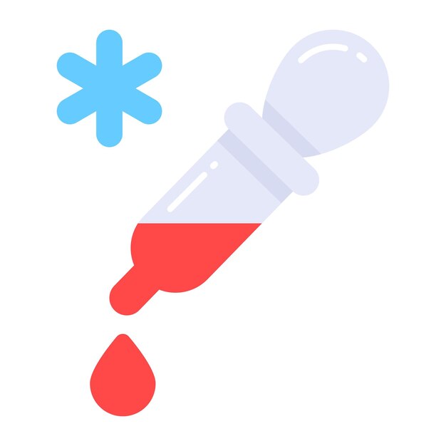 Un icono vectorial de gotero de medicina de estilo de moda