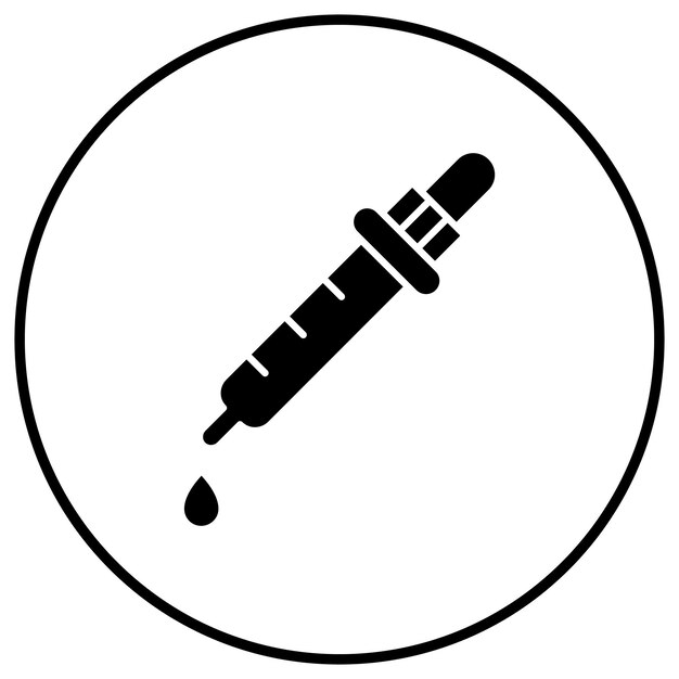 El icono vectorial del gotero ocular se puede utilizar para el conjunto de iconos de la farmacia