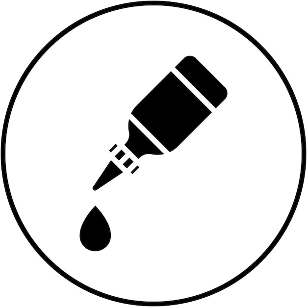 El icono vectorial del gotero ocular se puede utilizar para el conjunto de iconos de medicina