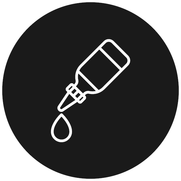 El icono vectorial del gotero ocular se puede utilizar para el conjunto de iconos de medicina