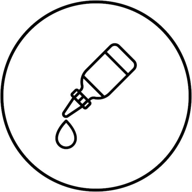 El icono vectorial del gotero ocular se puede utilizar para el conjunto de iconos de medicina