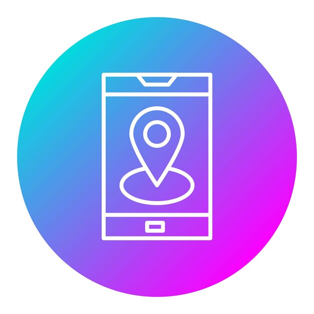El icono vectorial de GPS se puede utilizar para el conjunto de iconos de codificación y desarrollo