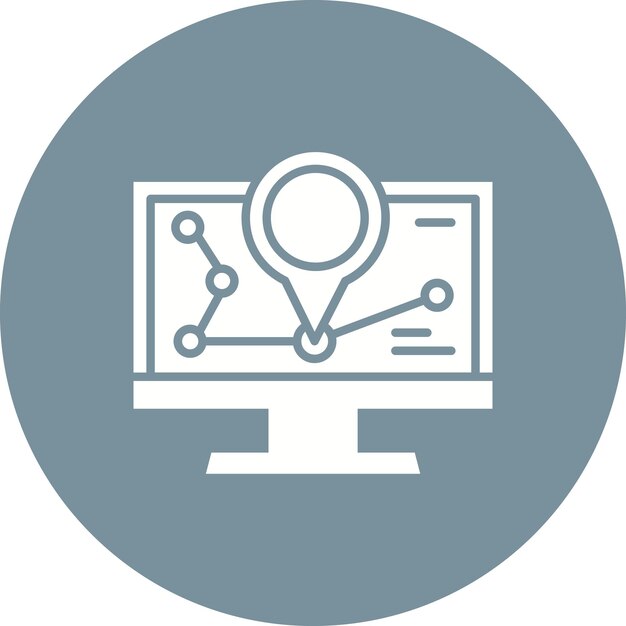 El icono vectorial de GPS se puede utilizar para el conjunto de iconos de comunicaciones