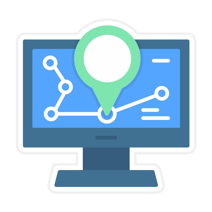 Vector el icono vectorial de gps se puede utilizar para el conjunto de iconos de comunicaciones