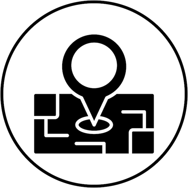 El icono vectorial de GPS se puede utilizar para el conjunto de iconos de servicios de emergencia