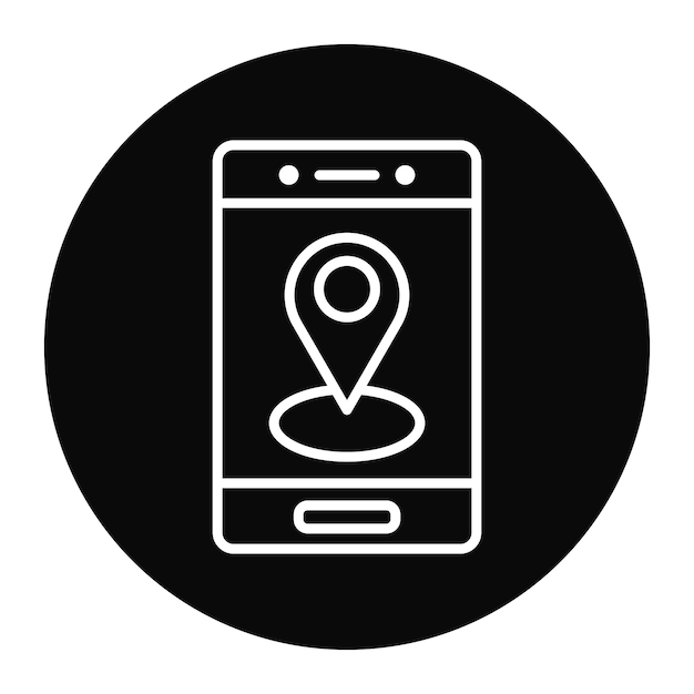 El icono vectorial de GPS se puede utilizar para el conjunto de iconos de vacaciones y turismo