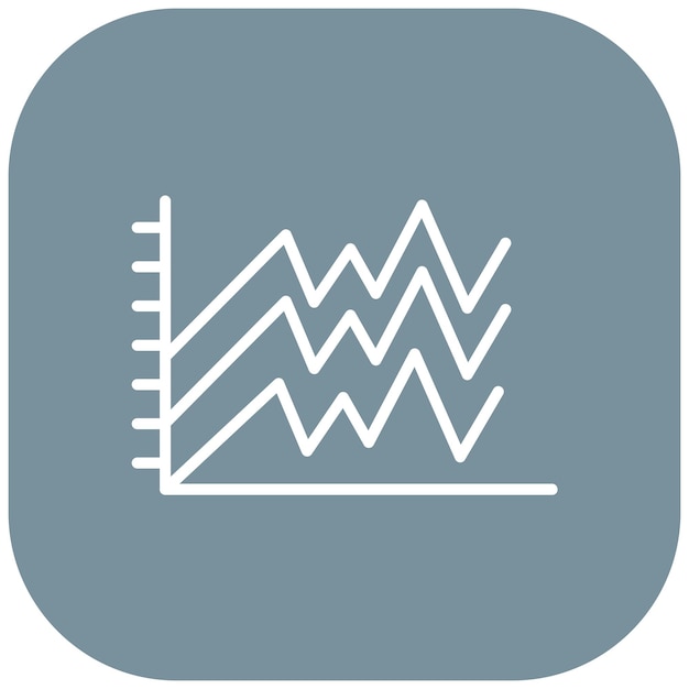 El icono vectorial de gráfico apilado se puede utilizar para el conjunto de iconos de infografías