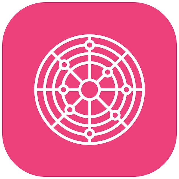 El icono vectorial del gráfico de pastel de radar se puede utilizar para el conjunto de iconos de infografías