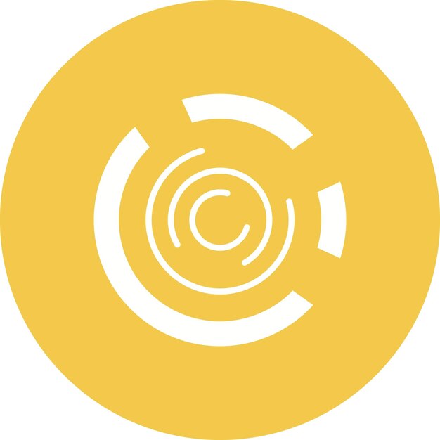 El icono vectorial del gráfico de rosquillas marcado se puede utilizar para el conjunto de iconos de infografías